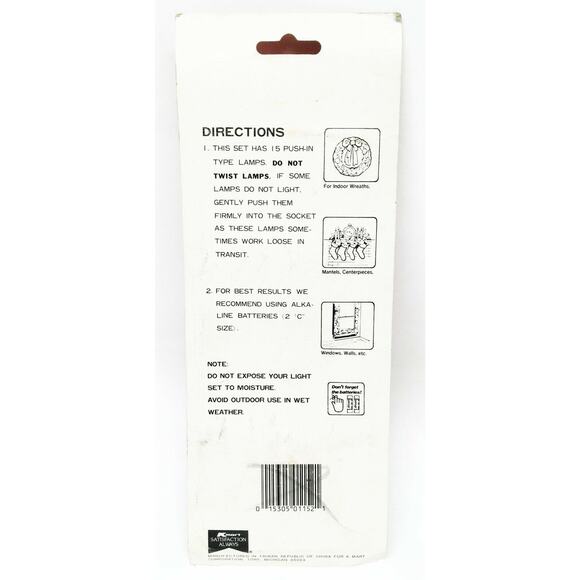 Vintage CHRISTMAS LIGHTS - 1970s/80s K-Mart Battery Operated - NEW in Package - Picture 4 of 6